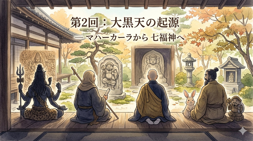 大黒天の起源マハーカーラから七福神へ伝わった信仰のイメージ