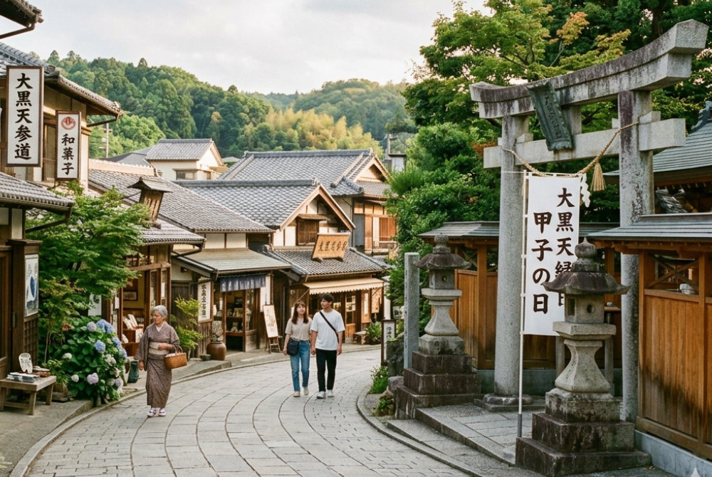 甲子の日とは何かと大黒天の縁日を解説するイメージ