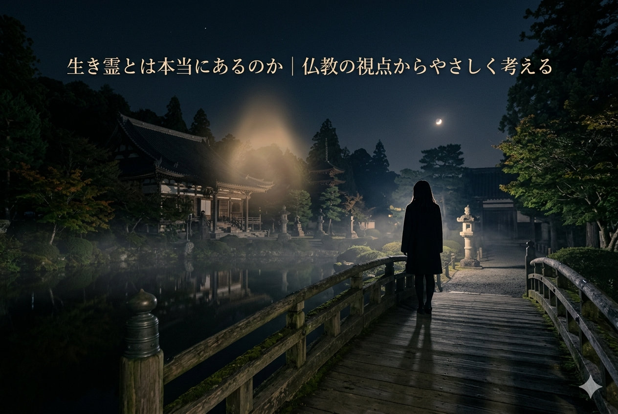 生き霊とは何かを仏教の視点から静かに考えるイメージ